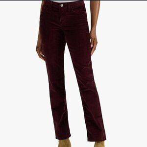 NWT Lee Women's Legendary Mid Rise Straight Leg Jean, velvet beet corduroy